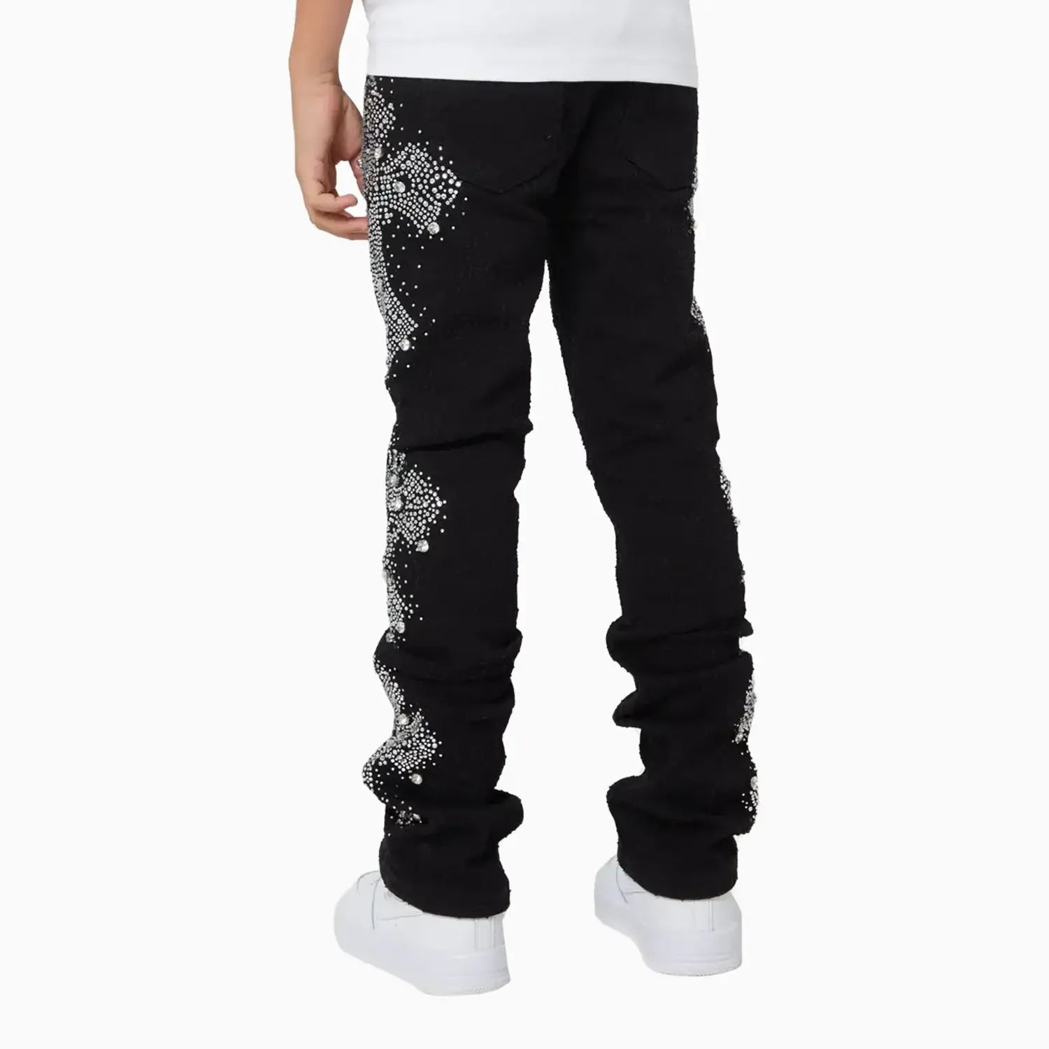 パンツ GUAPI BLACK DISTRESSED CROSS DENIM Guapi Kid's Distressed Cross Denim Pant