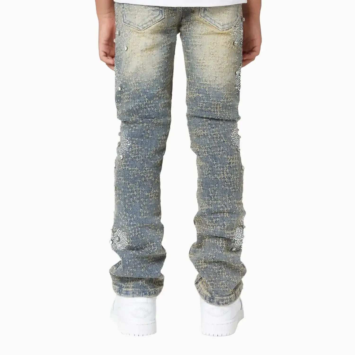 Kid's Distressed Cross Denim Pant Guapi - Tops and Bottoms USA