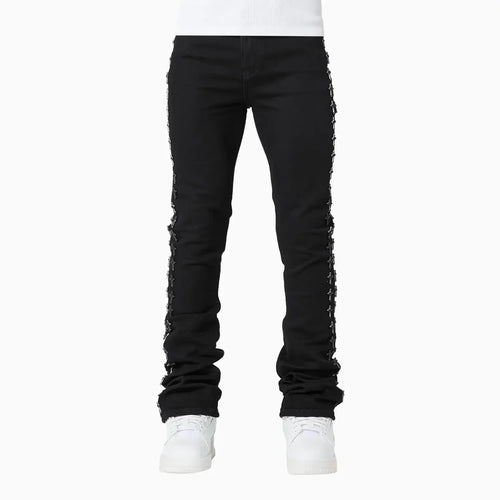 パンツ GUAPI ALL BLACK DISTRESSED BAGGY DENIM Guapi Clothing - All Black Distressed Baggy Denim Pant