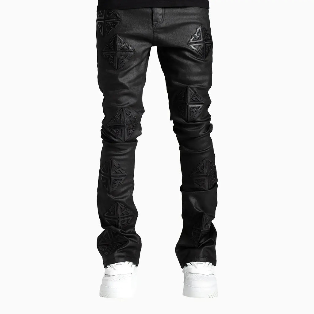 Guapi Men's Obsidian Black Icon Stacked Denim Pant