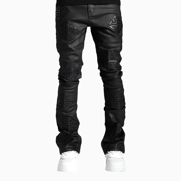 Guapi Men's Obsidian Black Icon Stacked Denim Pant