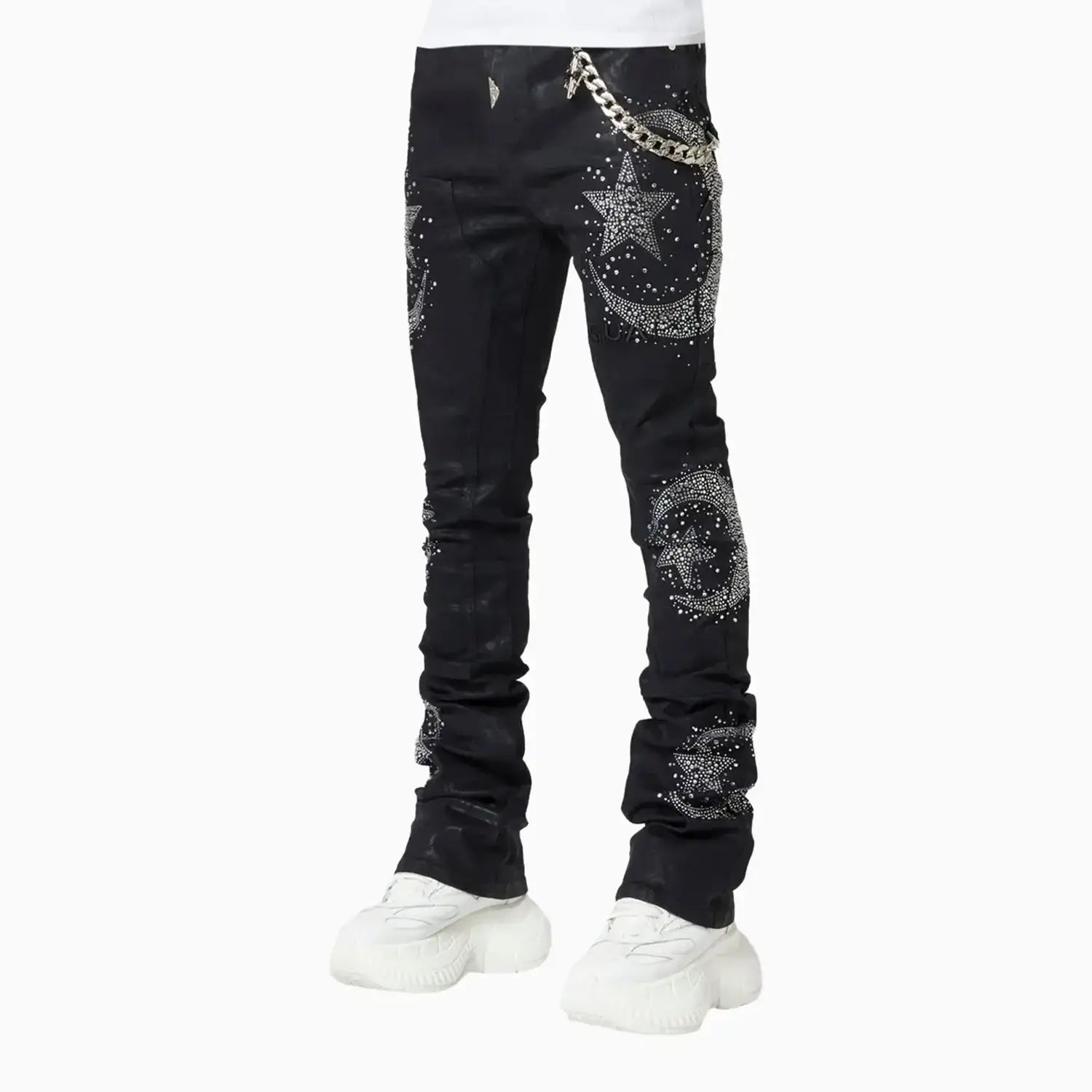 Men's Waxed Calligraphy Denim Pant