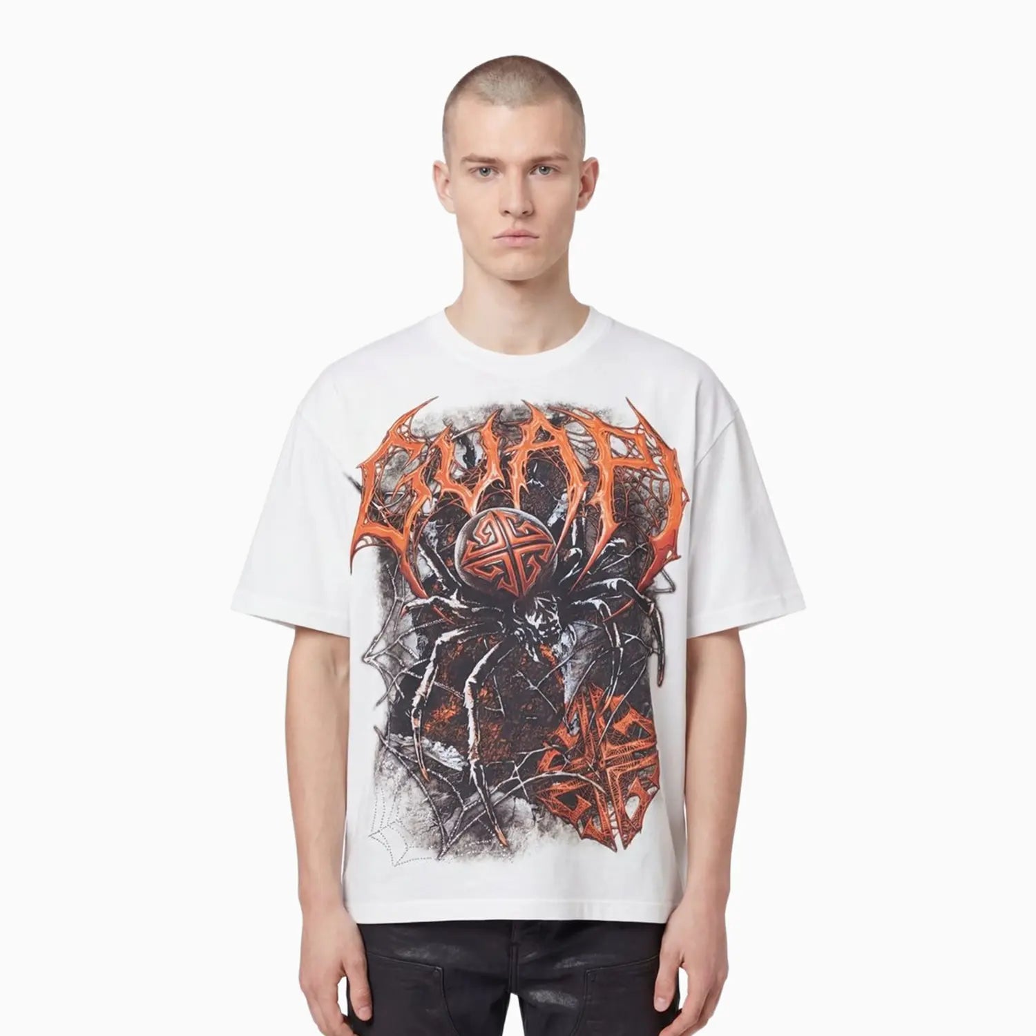 Men's White Spider T-Shirt Guapi - Tops and Bottoms USA