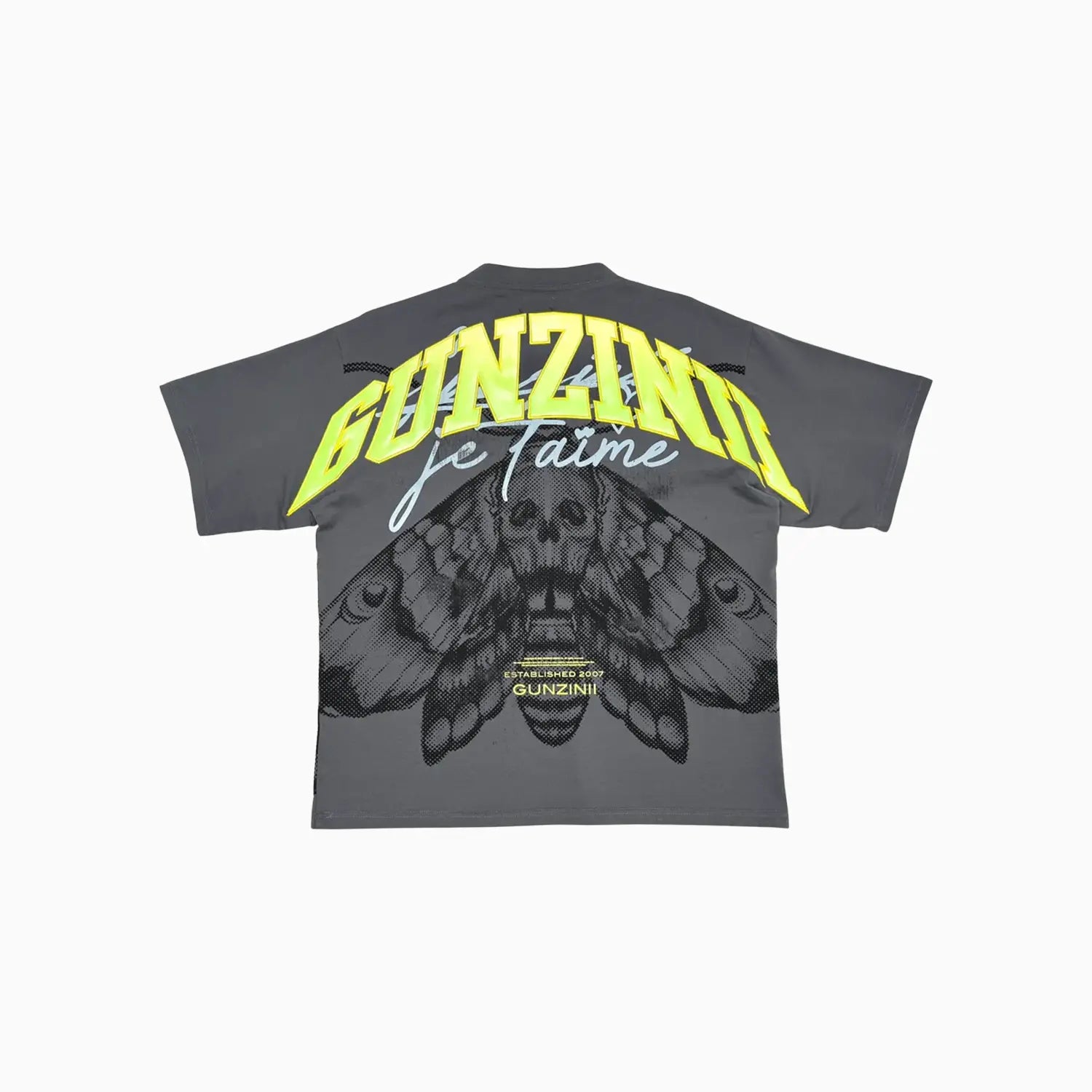 Men's Graphic Moth Print Oversized Streetwear T-Shirt