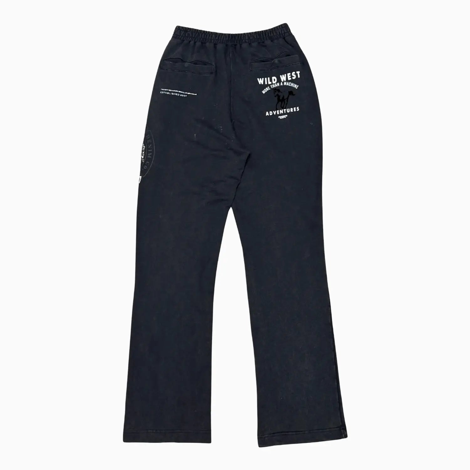 Men's Ride Hard Washed Black Graphic Jogger Set
