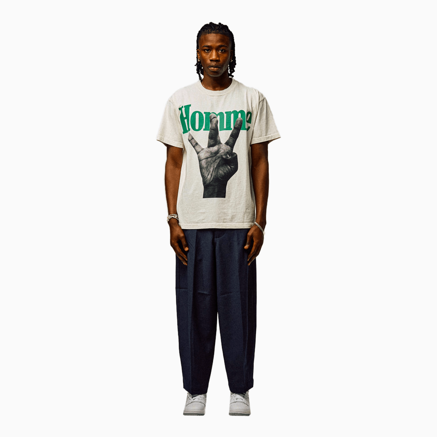 homme-femme-mens-twisted-fingers-short-sleeve-t-shirt-atonce2311-2-grn