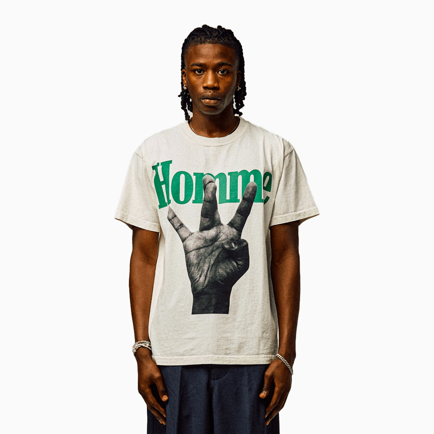 homme-femme-mens-twisted-fingers-short-sleeve-t-shirt-atonce2311-2-grn
