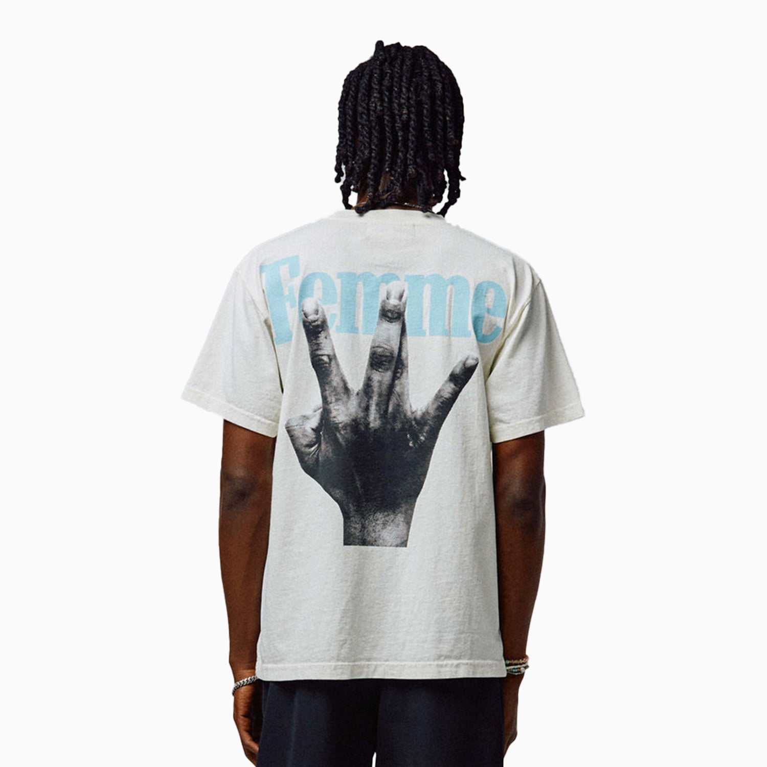 Homme Femme Men's Twisted Fingers T Shirt