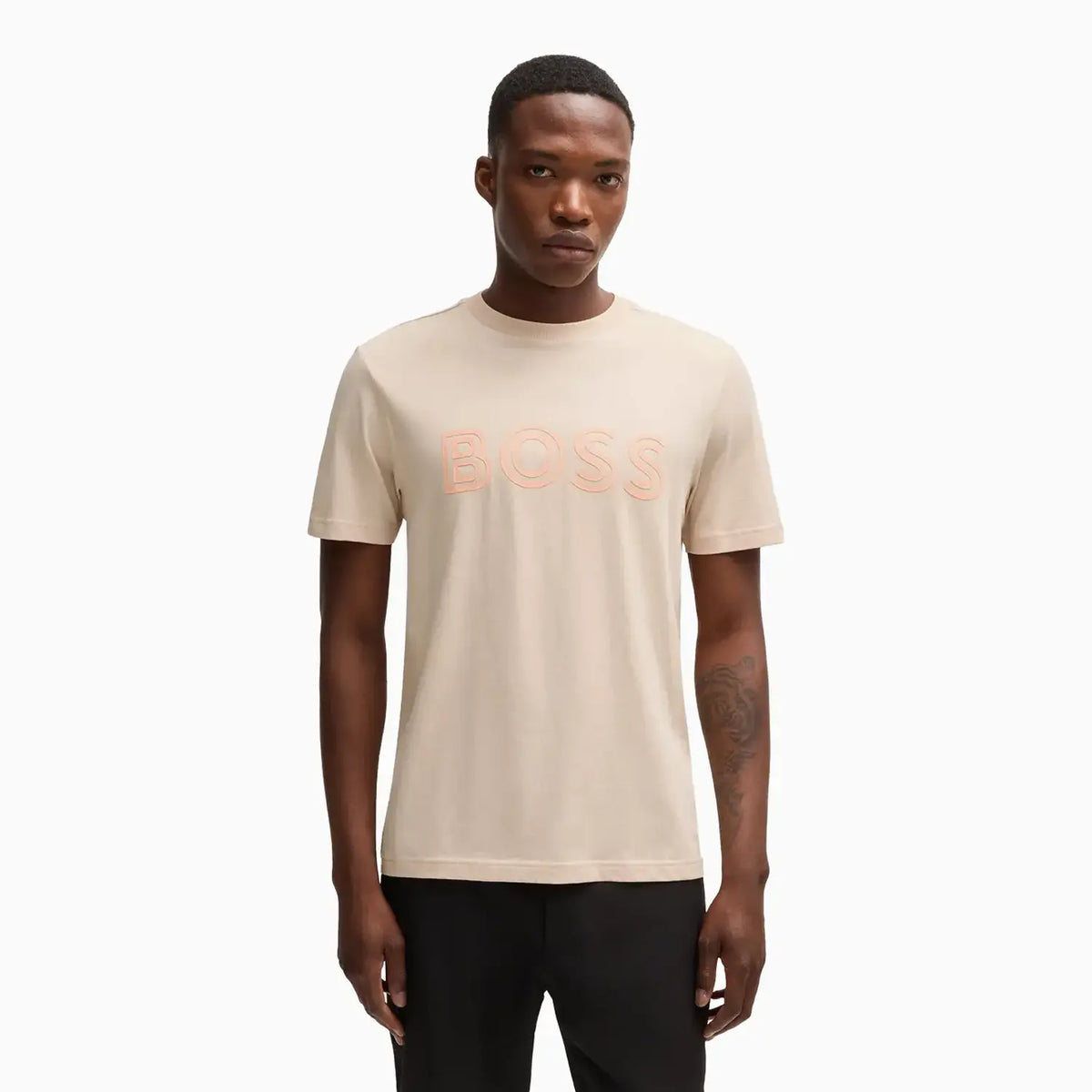 Hugo Boss Men's Cotton Jersey Regular Fit T-Shirt With Logo