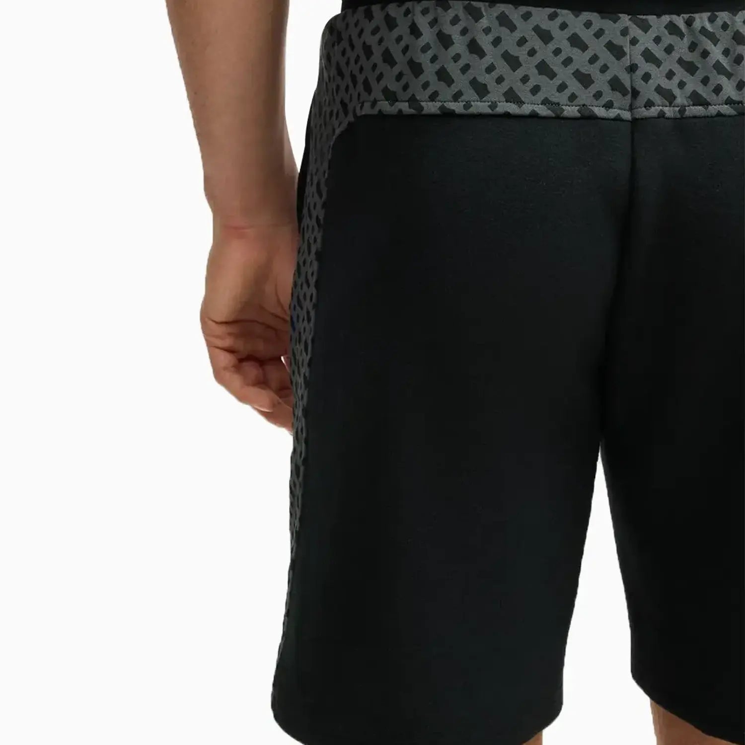 Men's Shorts With Monogram Pattern Panels Hugo Boss - Tops and Bottoms USA