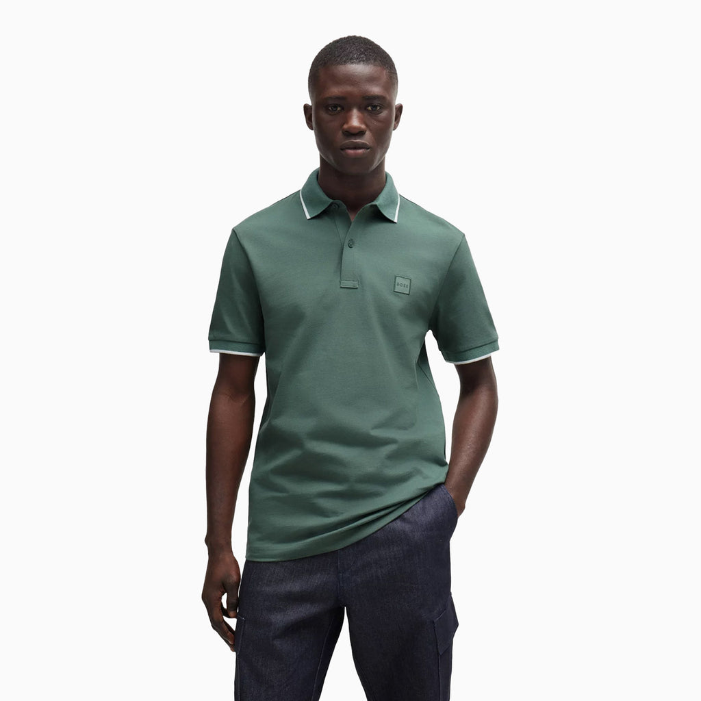 Hugo Boss Men's Slim Fit Polo Shirt in Washed Stretch Cotton Pique