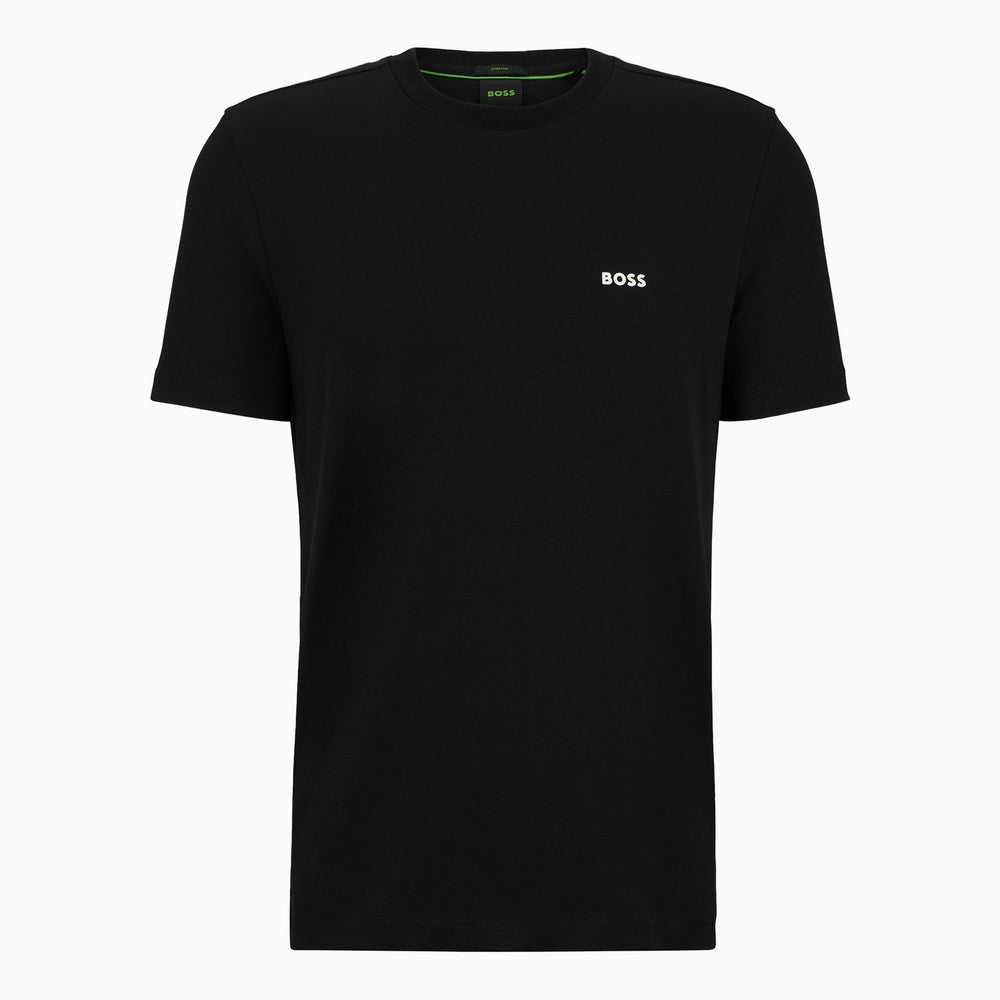 Hugo Boss Men's Stretch Cotton Regular Fit T-Shirt With Contrast Logo