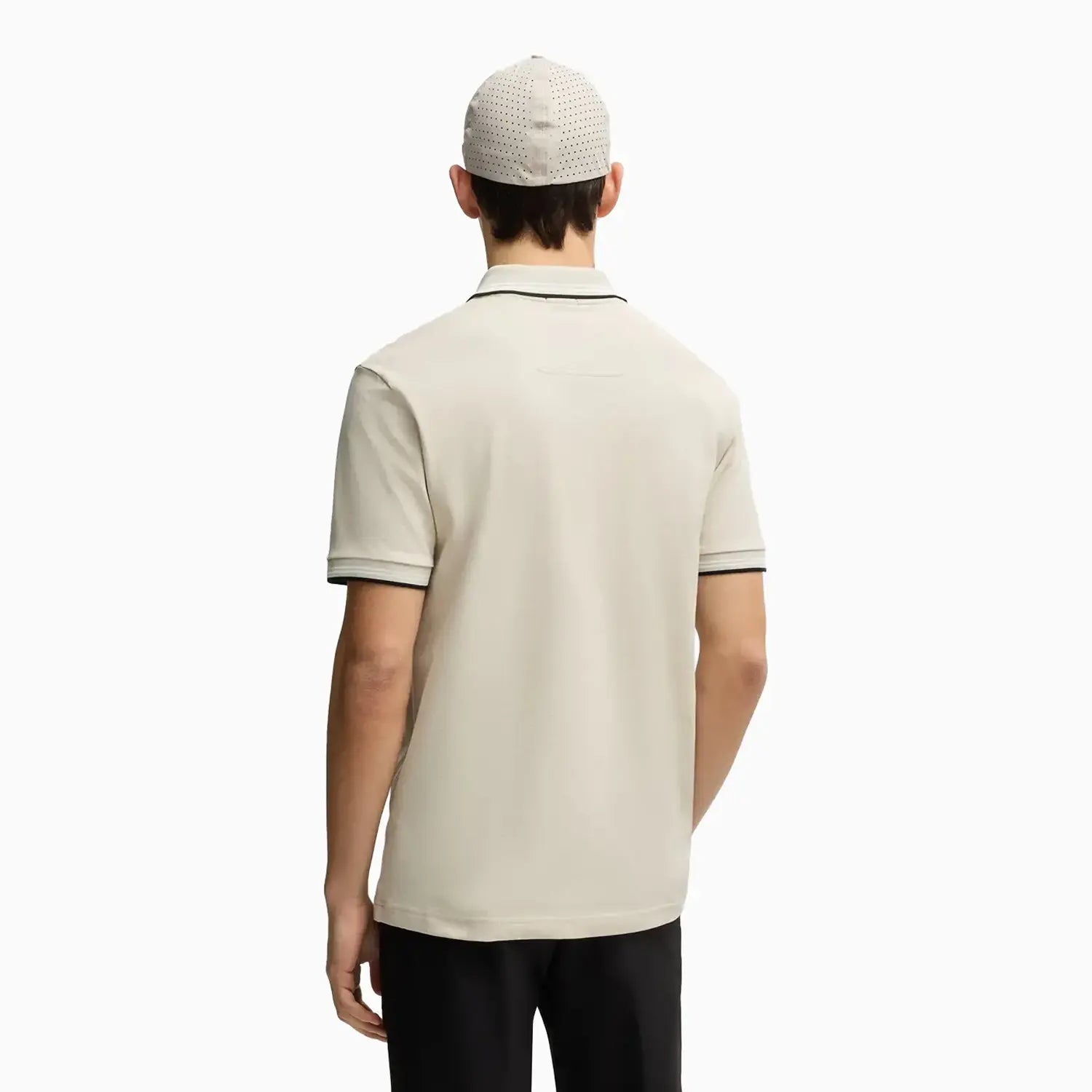 Men's Stretch Cotton Slim Fit Polo Shirt with Branding Hugo Boss - Tops and Bottoms USA
