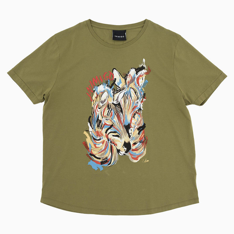 Inimigo Men's Tribal Zebra Graphic T-Shirt
