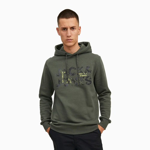 JACK & JONES Felpa Con Cappuccio Uomo - Hoodie Logo Classica - 3