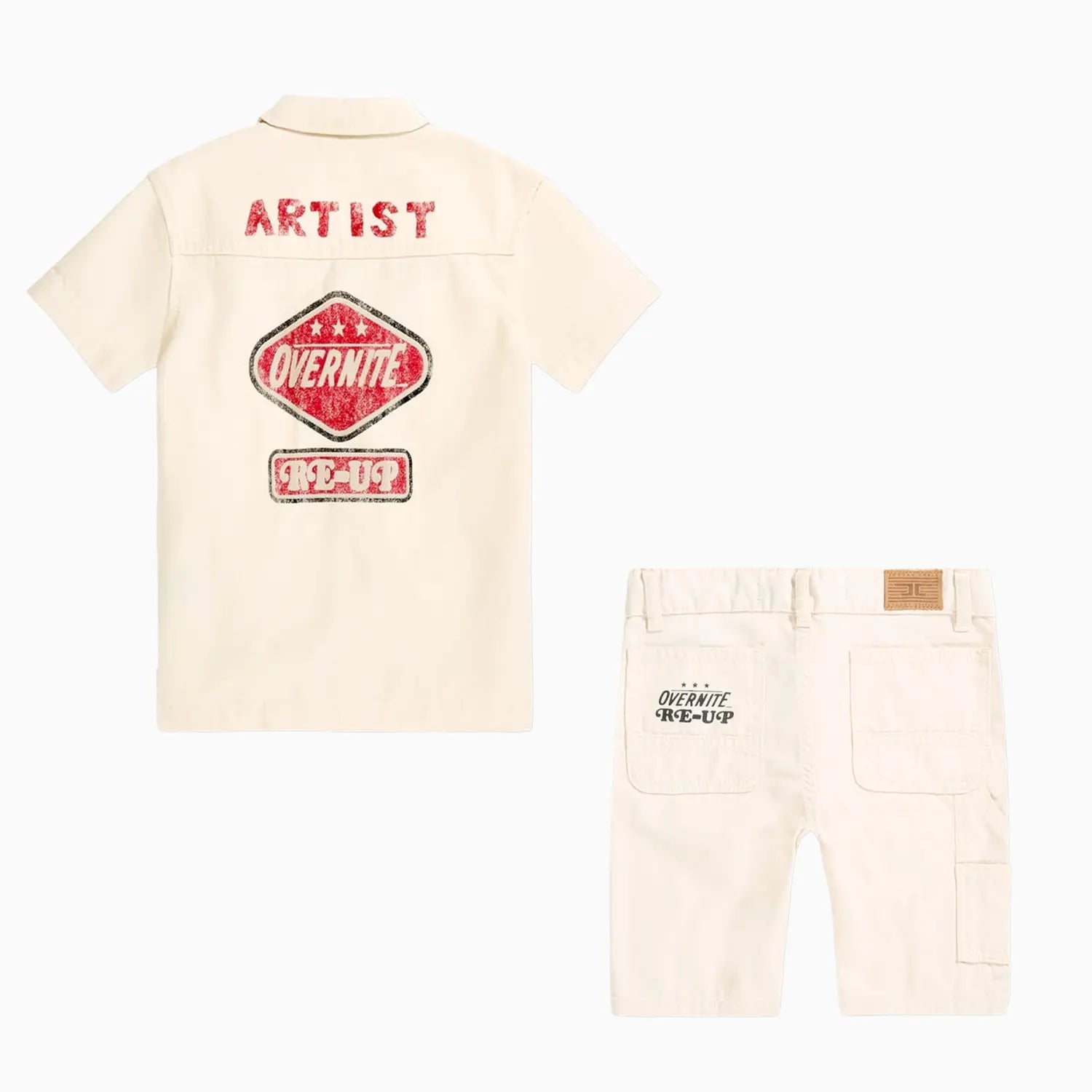 Kid's The Re-Up Mechanic Shirt and Shorts Outfit Jordan Craig - Tops and Bottoms USA