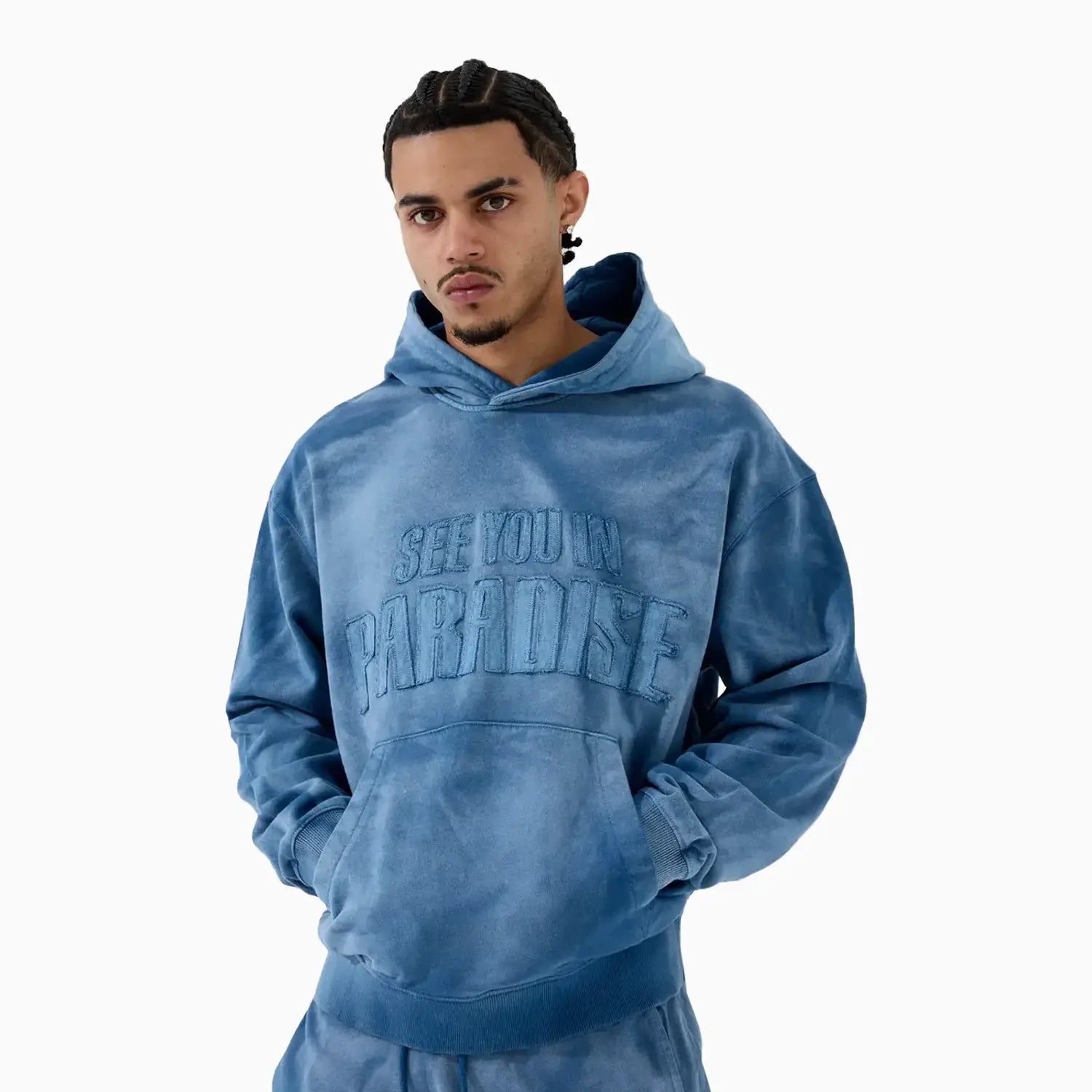 Men's Oasis Washed Pull Over Hoodie Jordan Craig - Tops and Bottoms USA