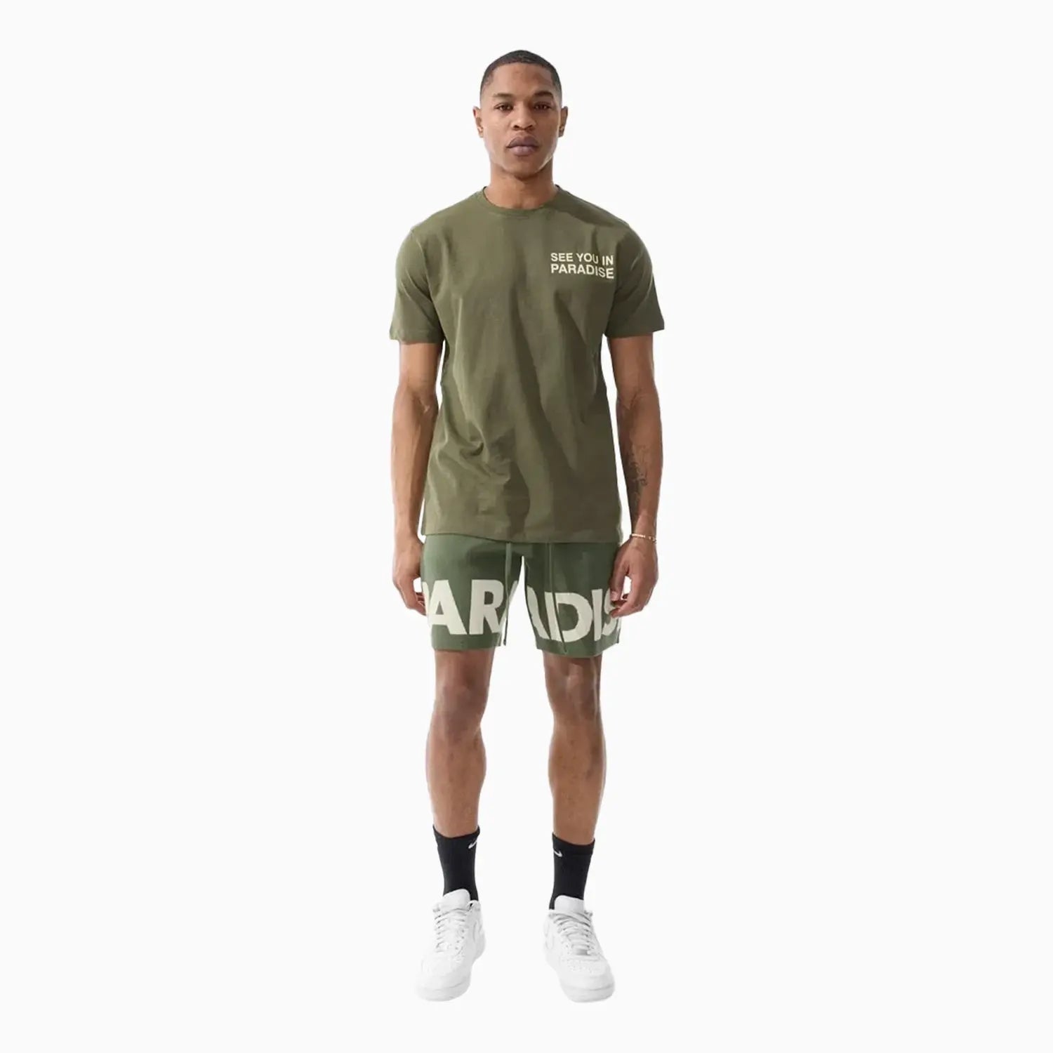 JORDAN CRAIG ★ 個性を際立たせる一着 Paradise ジャージ Jordan Craig Men's Paradise Tonal T Shirt And Shorts Outfit