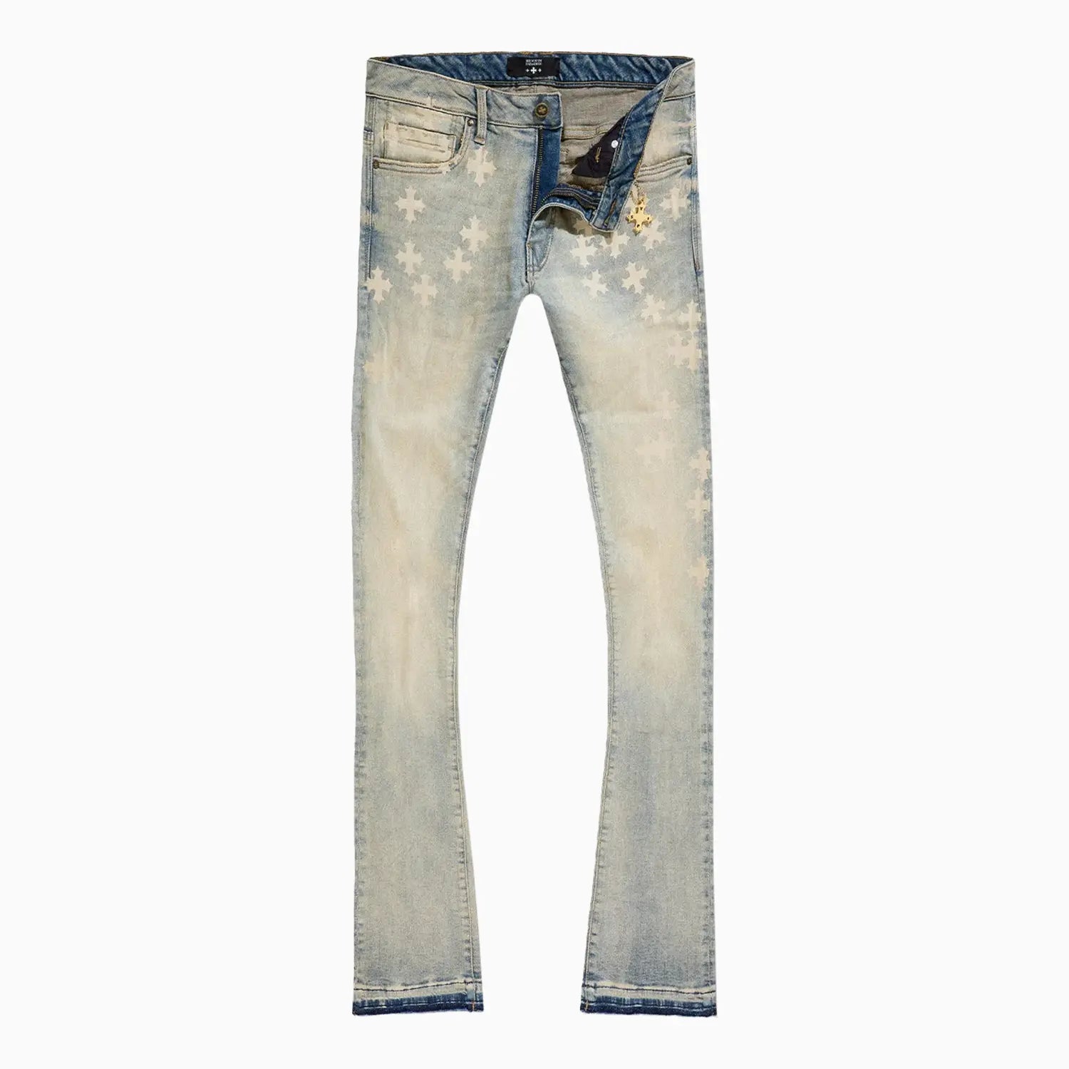 Men's Super Skinny Stacked Forbidden Fruit Denim Pant