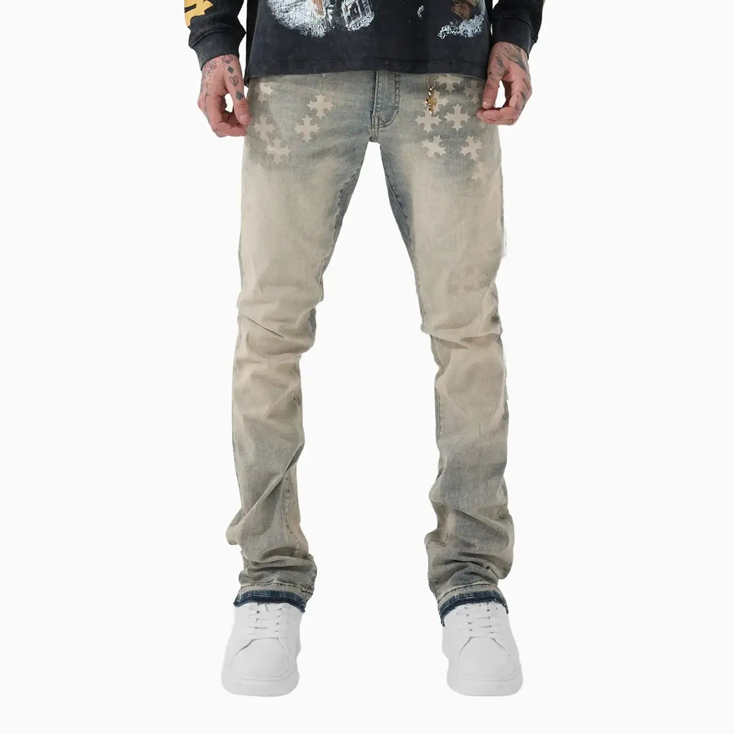 Men's Super Skinny Stacked Forbidden Fruit Denim Pant