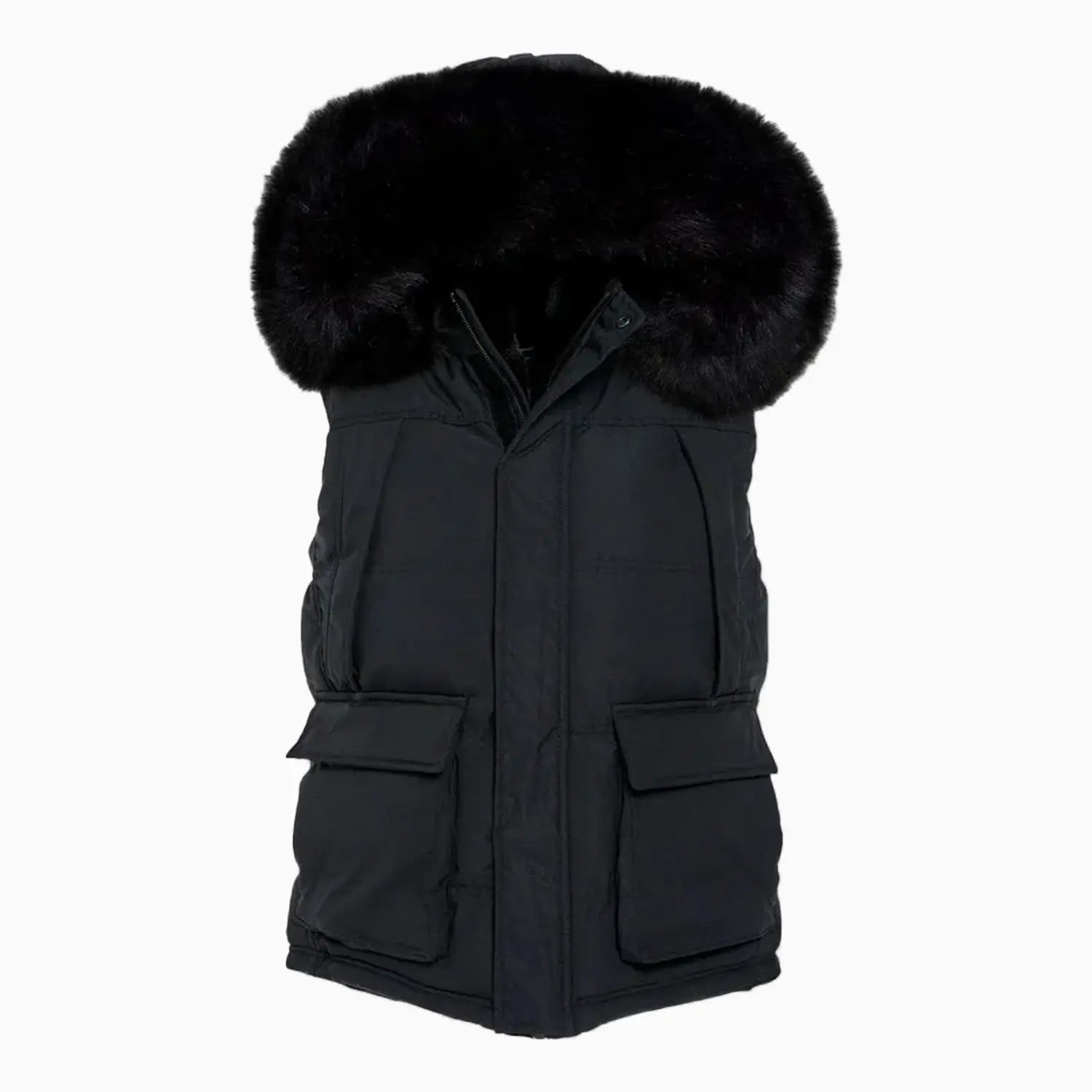 Men's Yukon Fur Lined Puffer Vest