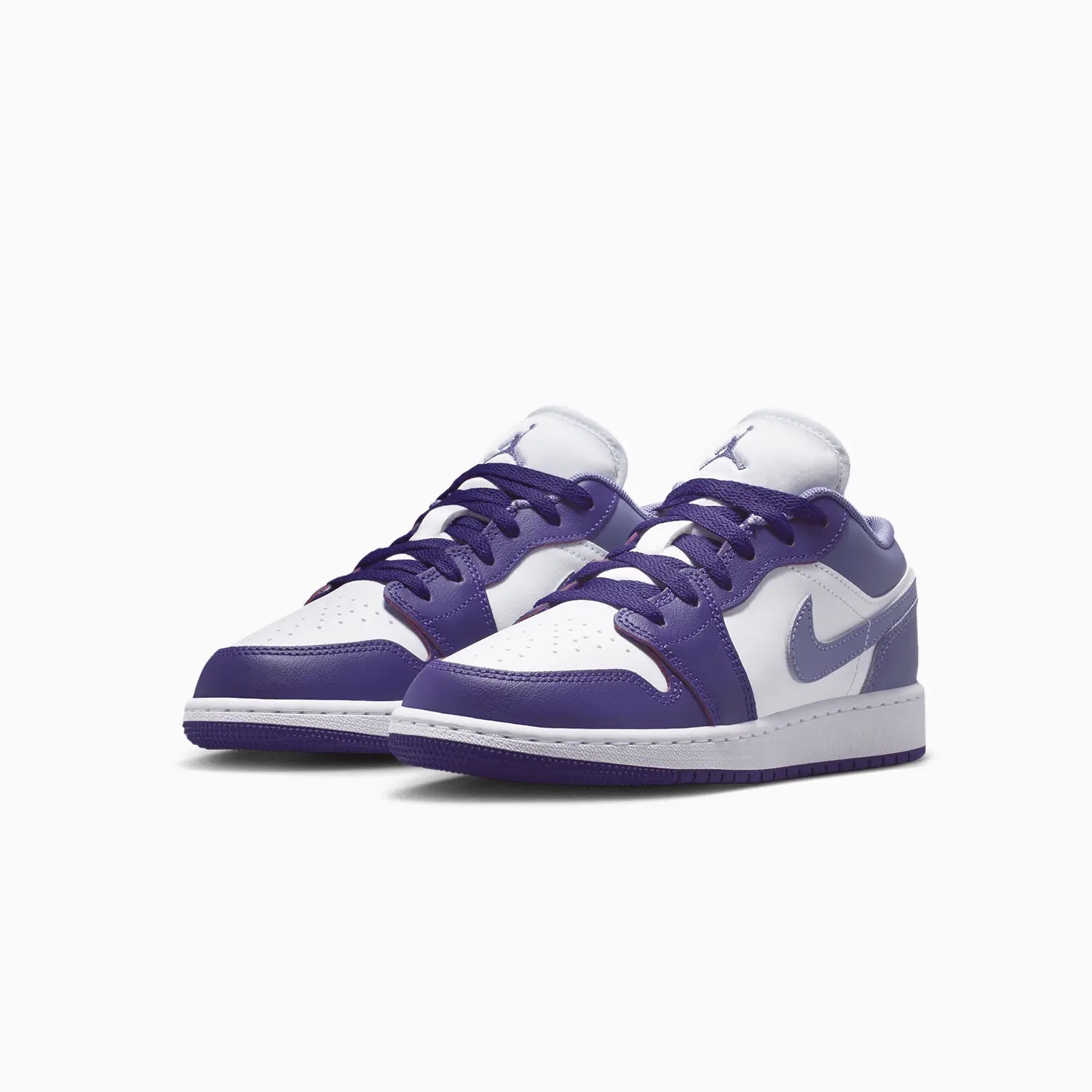 Kid's Air Jordan 1 Low "Court Purple White Dusty Amethyst" Grade School