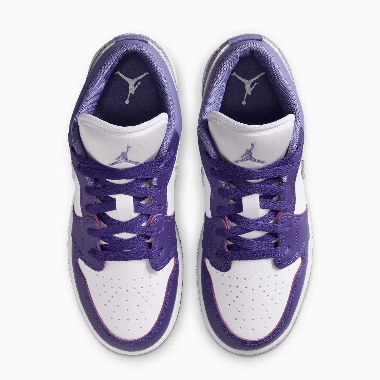 Kid's Air Jordan 1 Low "Court Purple White Dusty Amethyst" Grade School