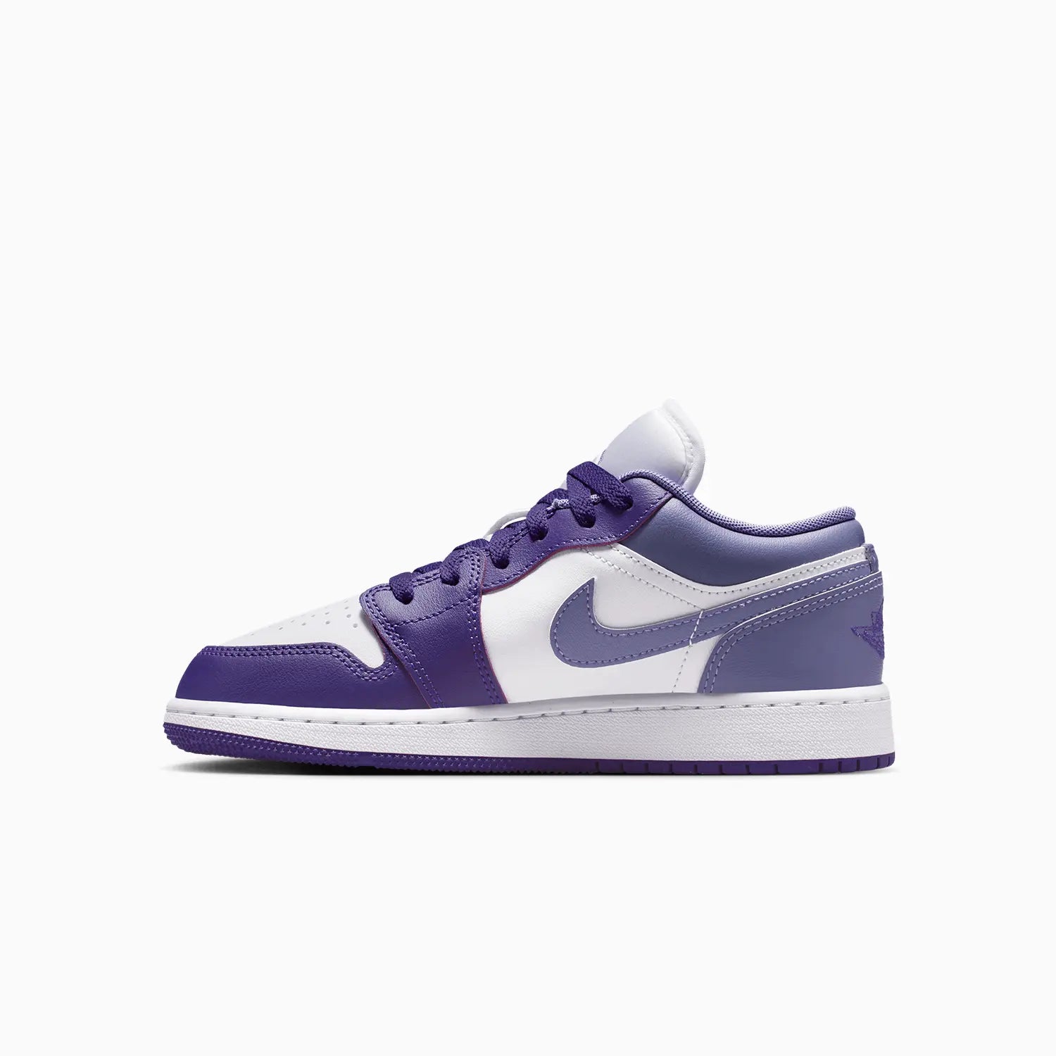 Kid's Air Jordan 1 Low "Court Purple White Dusty Amethyst" Grade School