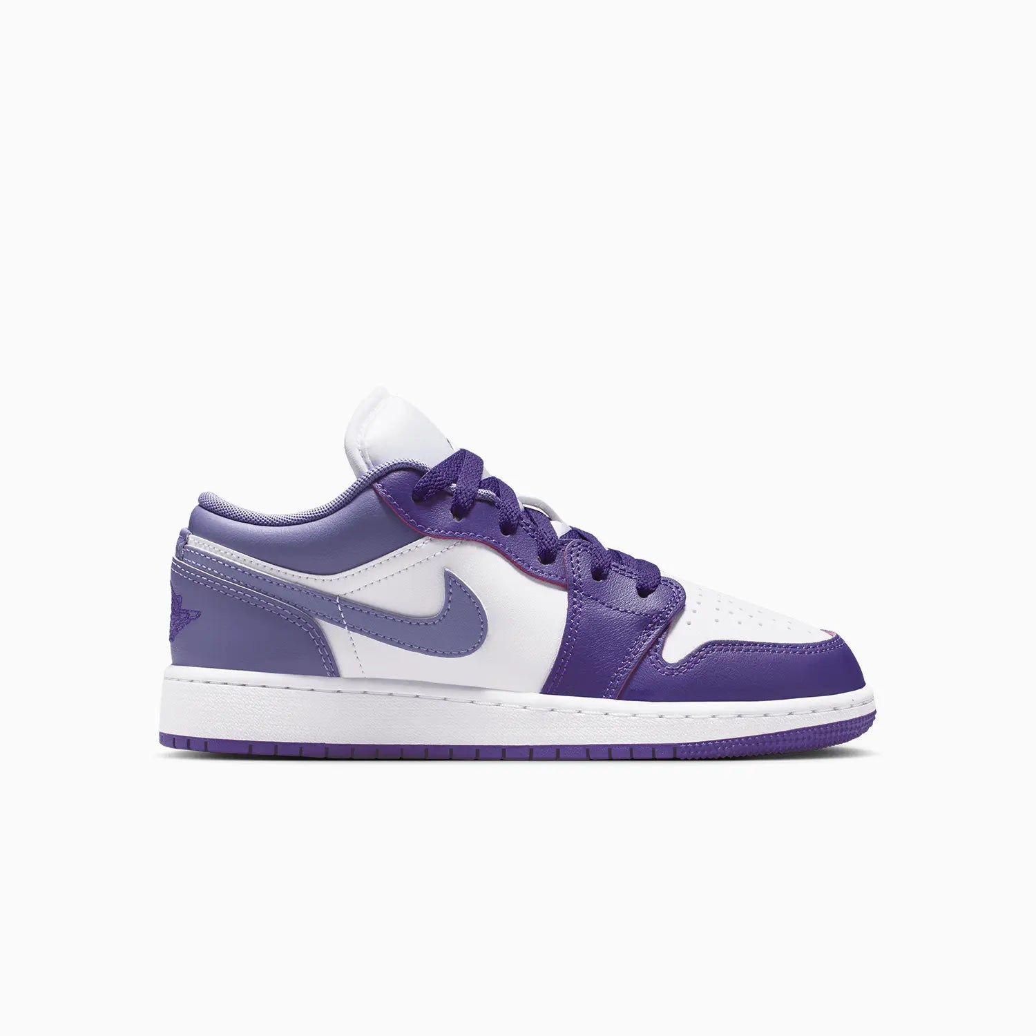 Kid's Air Jordan 1 Low "Court Purple White Dusty Amethyst" Grade School
