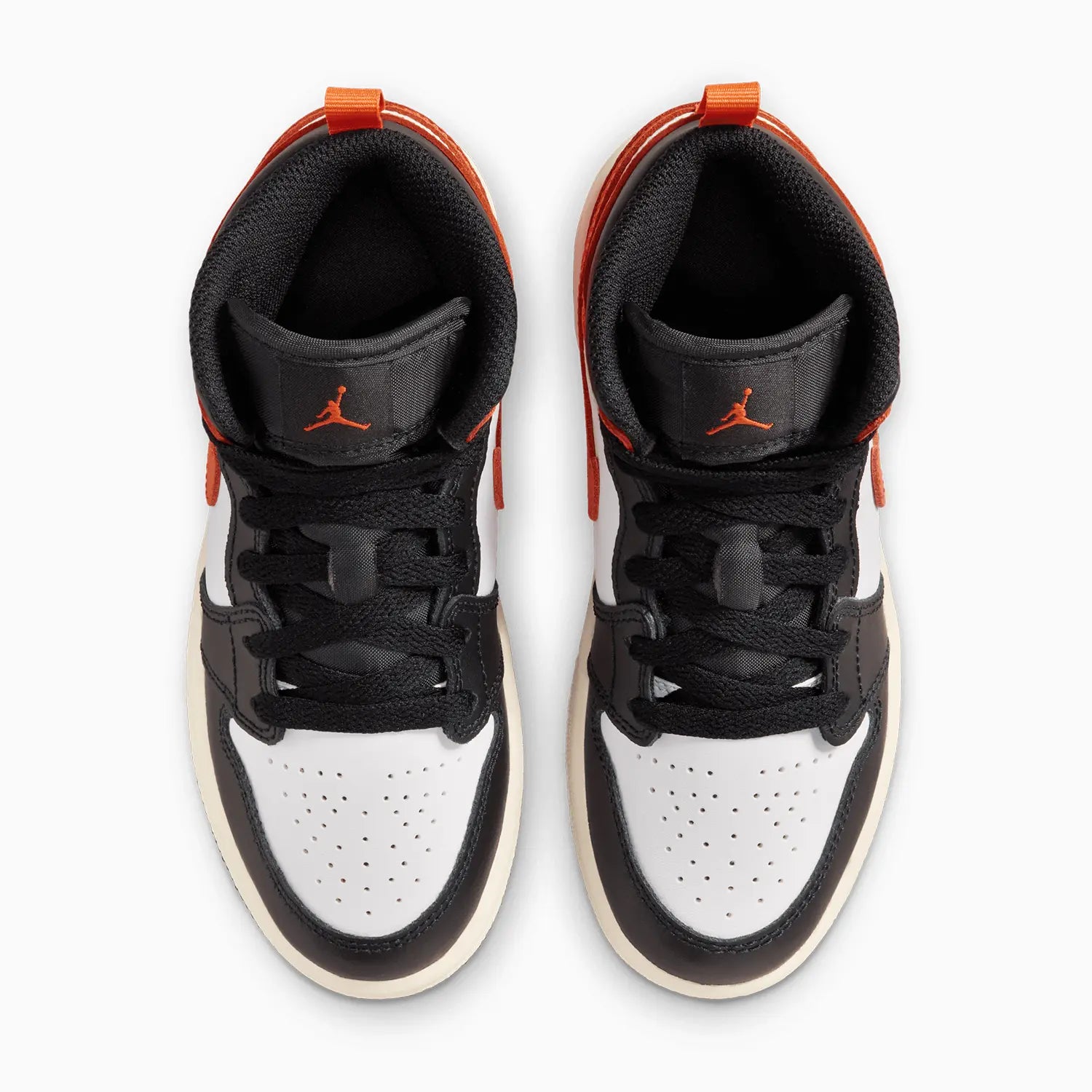 Kid's Air Jordan 1 Mid Black "Toe Starfish" Pre-School