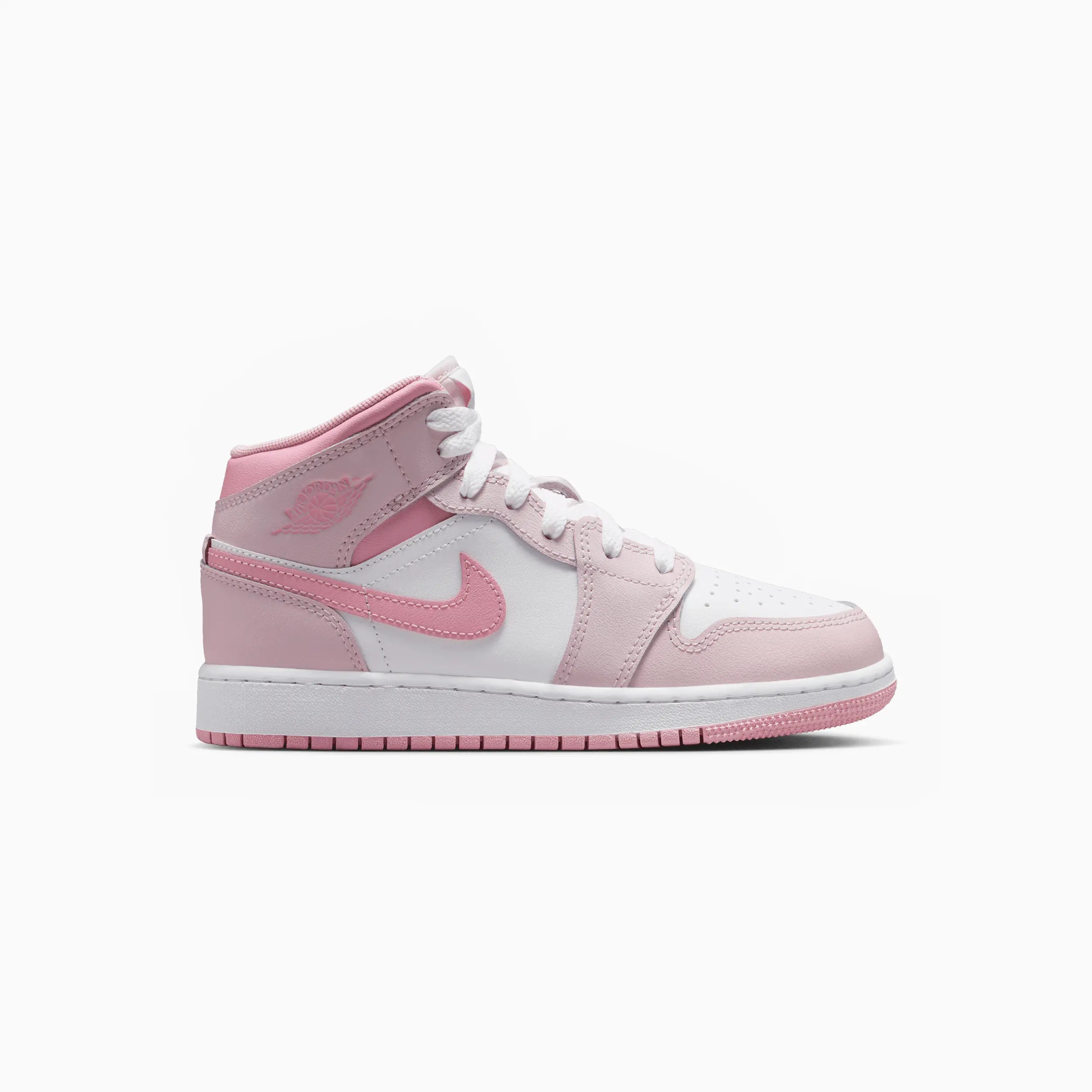 Kid's Air Jordan 1 Mid "Pearl Pink White" Grade School