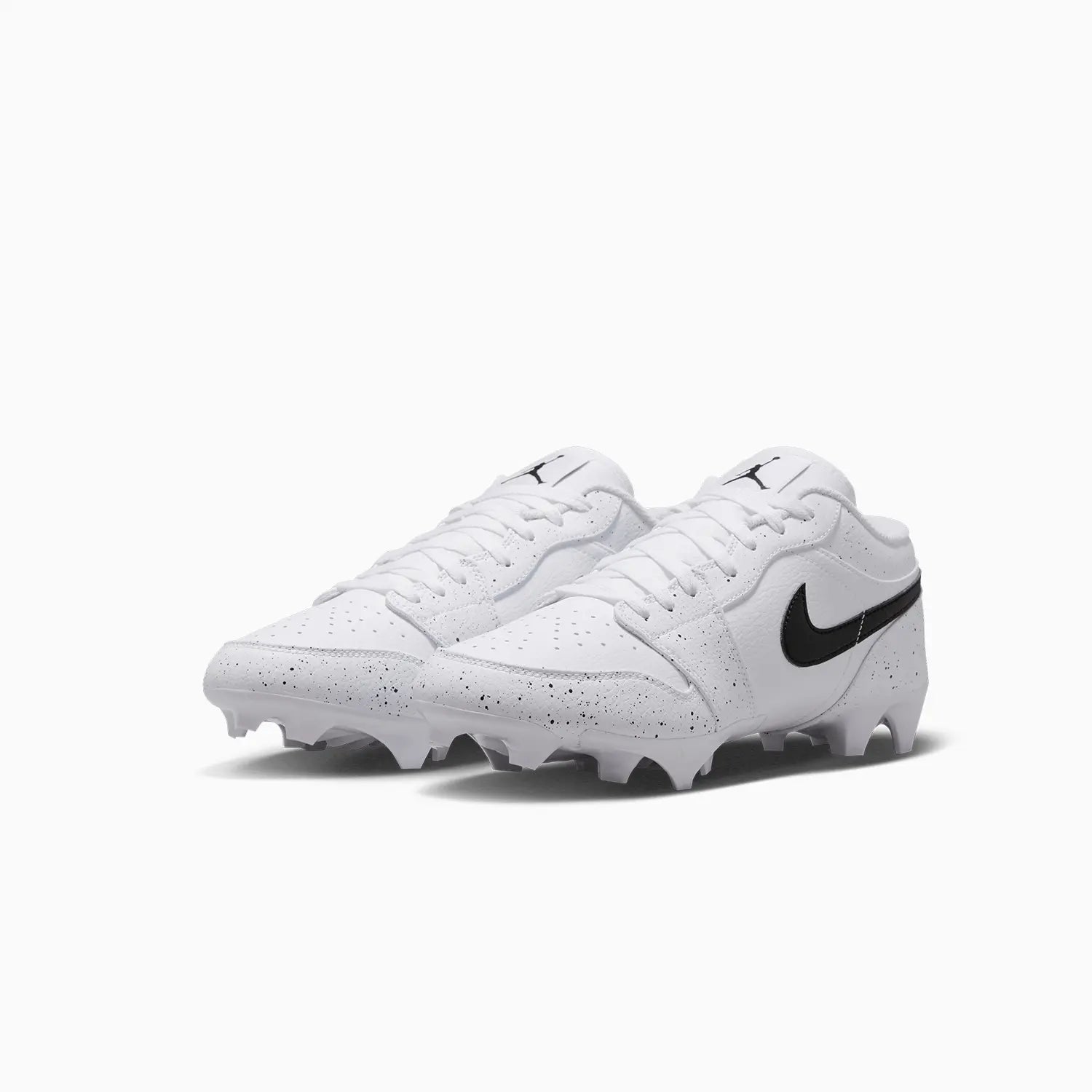 Men's Jordan 1 Low TD Cleat "White Black Splatter"