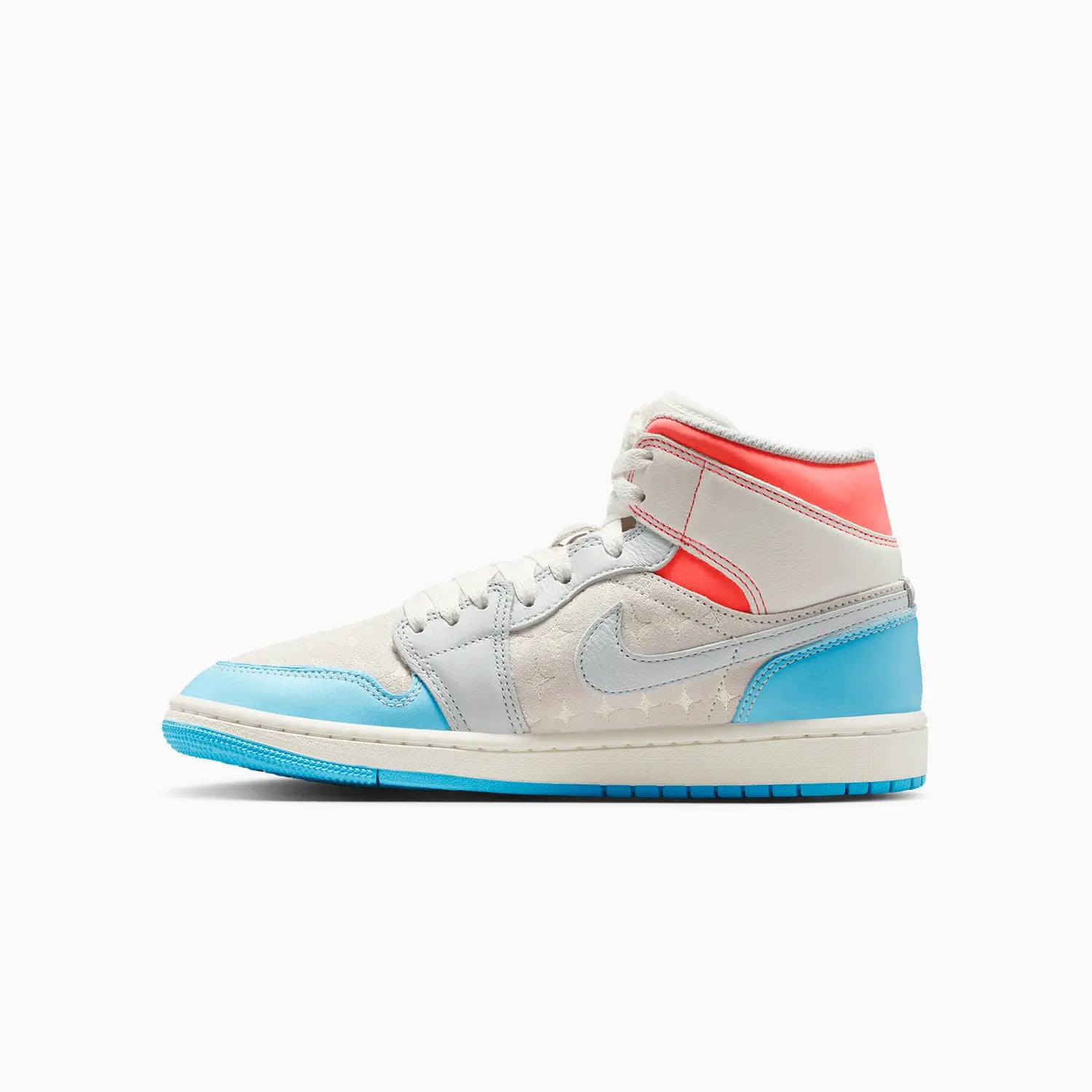 Women's Air Jordan 1 Mid "Sail Hot Lava Blue Chill"