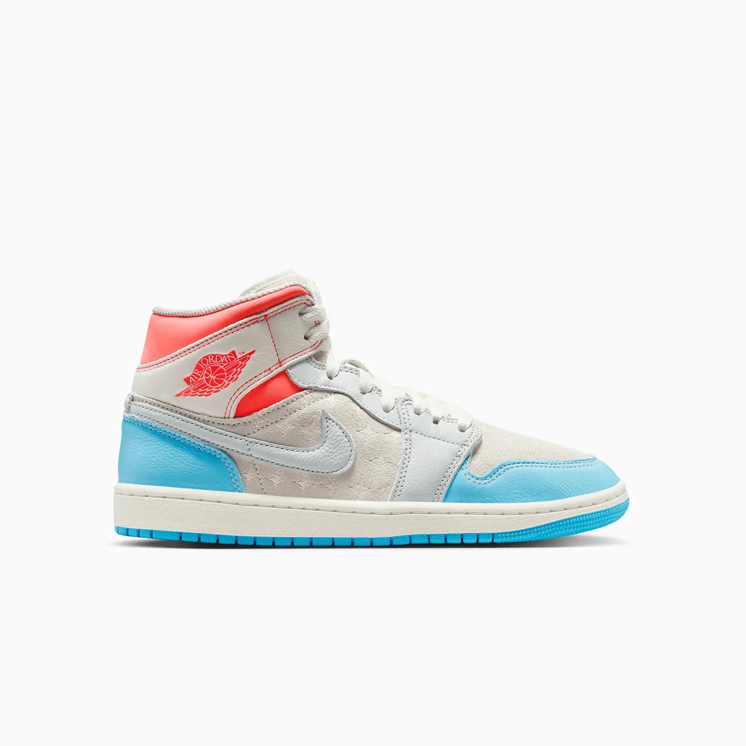 Women's Air Jordan 1 Mid "Sail Hot Lava Blue Chill"