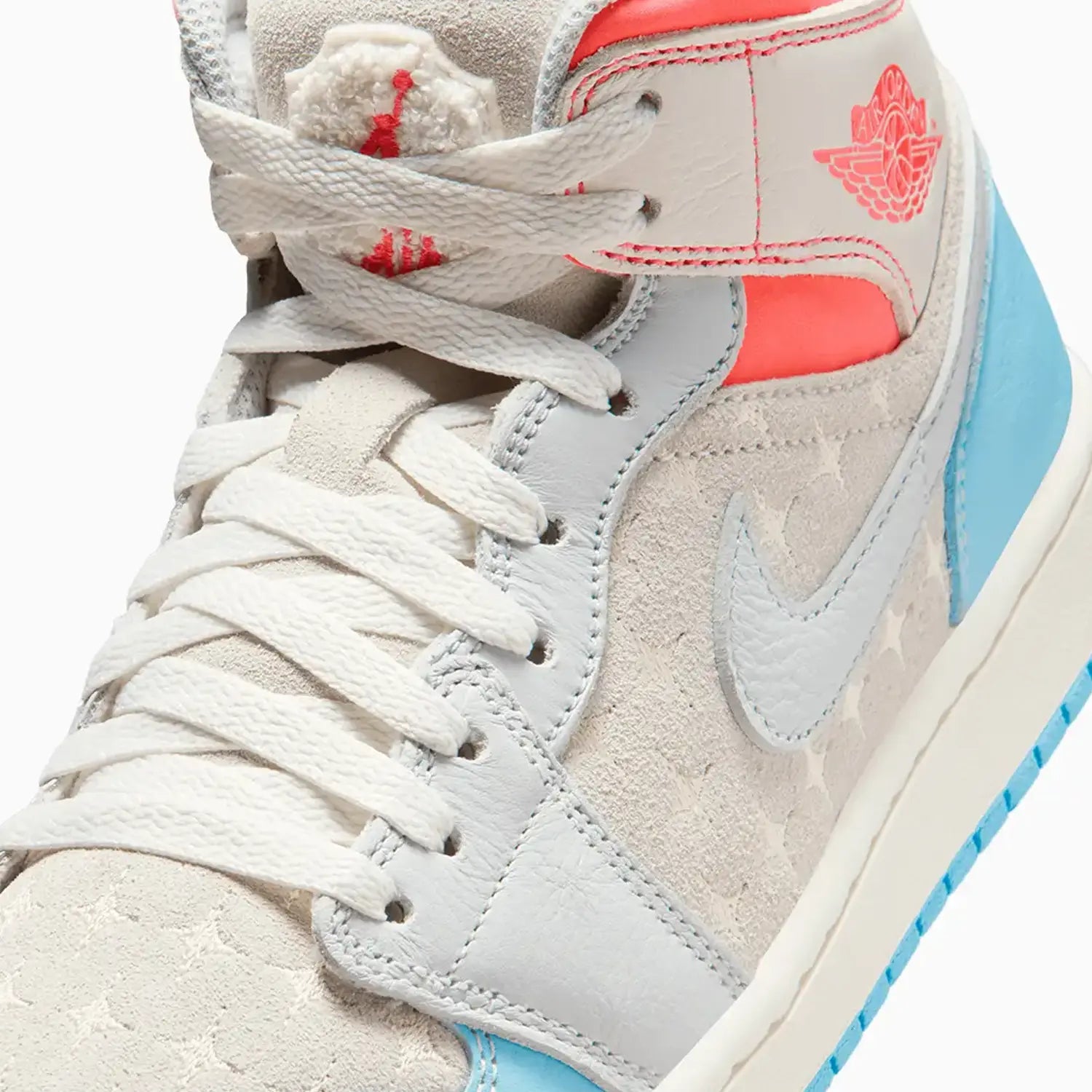 Women's Air Jordan 1 Mid "Sail Hot Lava Blue Chill"