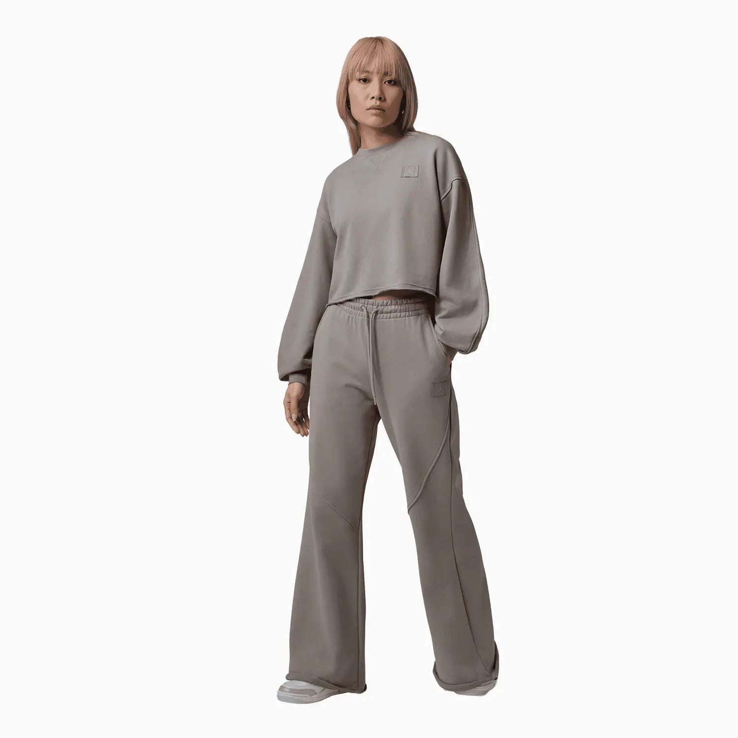 Women's Flight Cropped Fleece Open-Hem Outfit