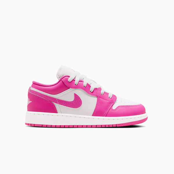 Kids Air Jordan 1 Low Fire Pink Iris Whisper White 6Y