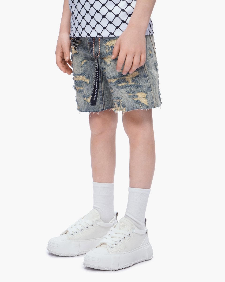 Kid's Incise Denim Shorts