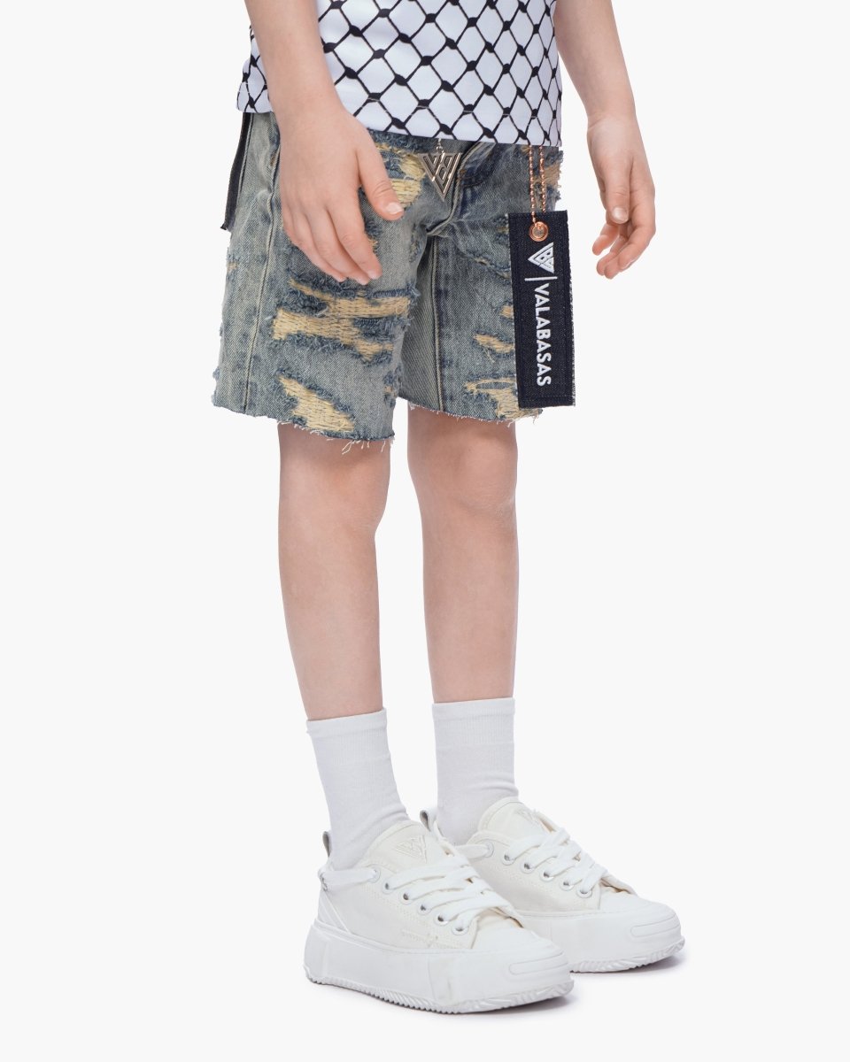 Kid's Incise Denim Shorts