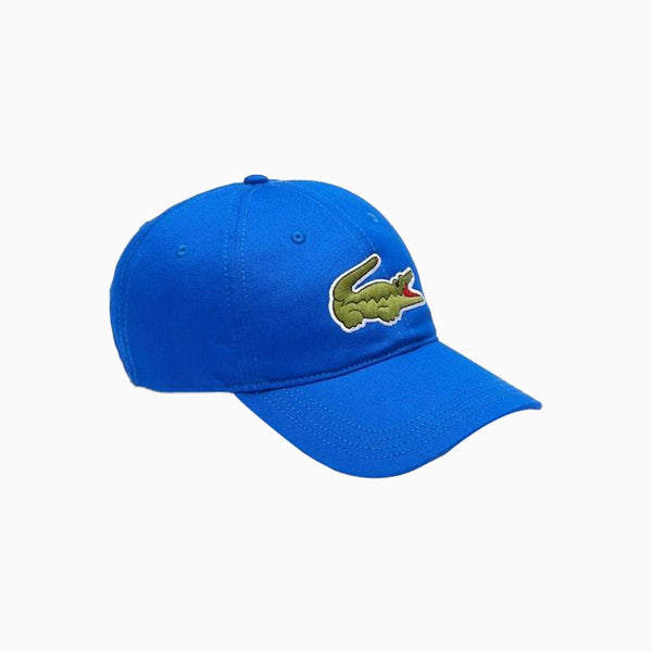 Lacoste Contrast Strap And Oversized Crocodile Cotton Cap