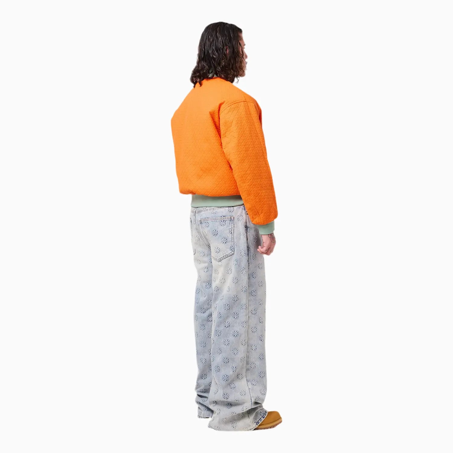 Men's Embossed Logo Denim Pant