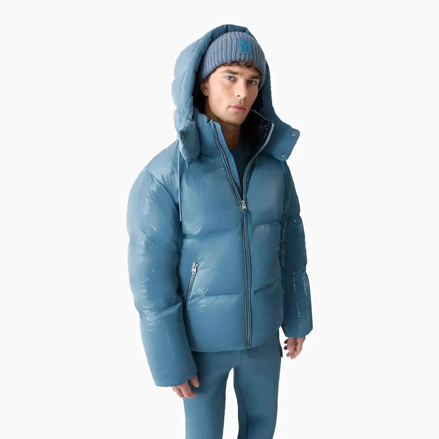 Men's KENT-GLO High-Gloss Hooded Down Jacket