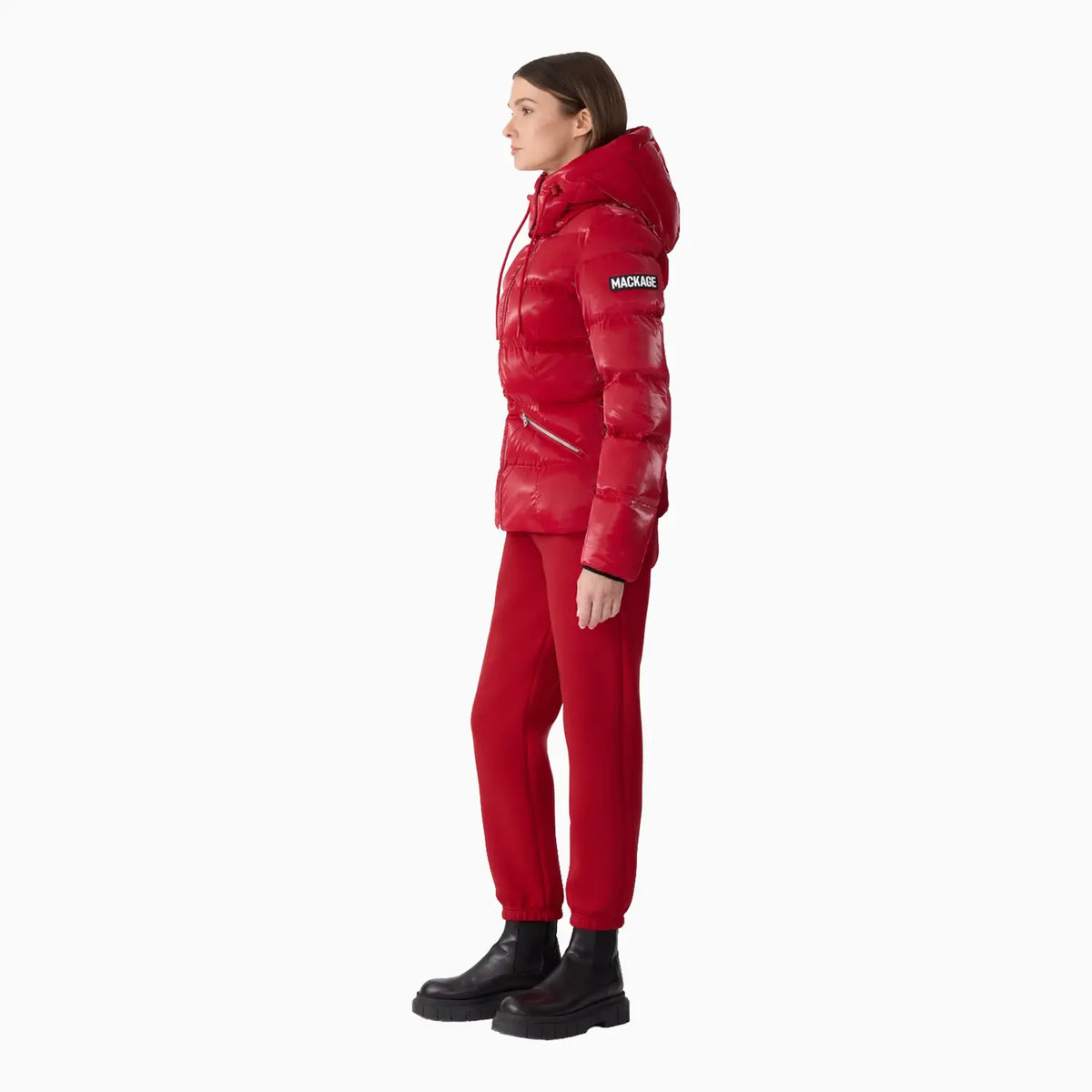 Women's MADALYN-GLO High-Gloss Down Jacket With Removable Hood