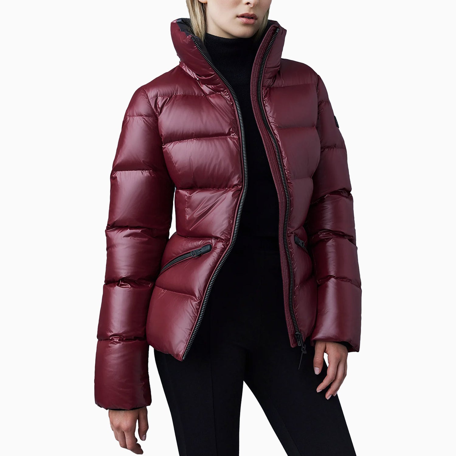 Mackage Women's MADALYN Lustrous Light Down Jacket With Hood