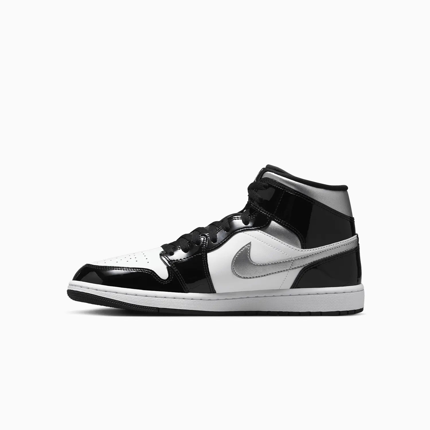 Patent Leather Jordan Black Metallic Silver White Men's Air Jordan