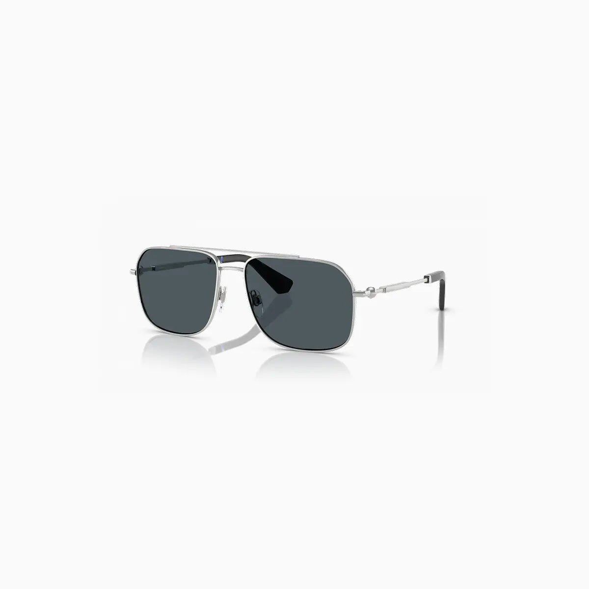 Men's Burberry Silver Dark Grey Sunglasses Burberry - Tops and Bottoms USA