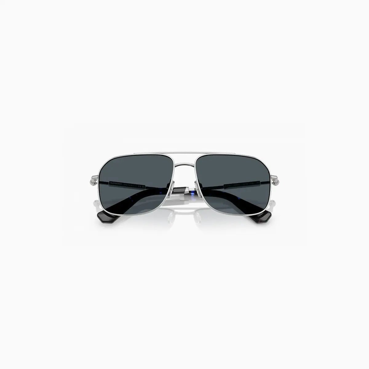 Men's Burberry Silver Dark Grey Sunglasses Burberry - Tops and Bottoms USA