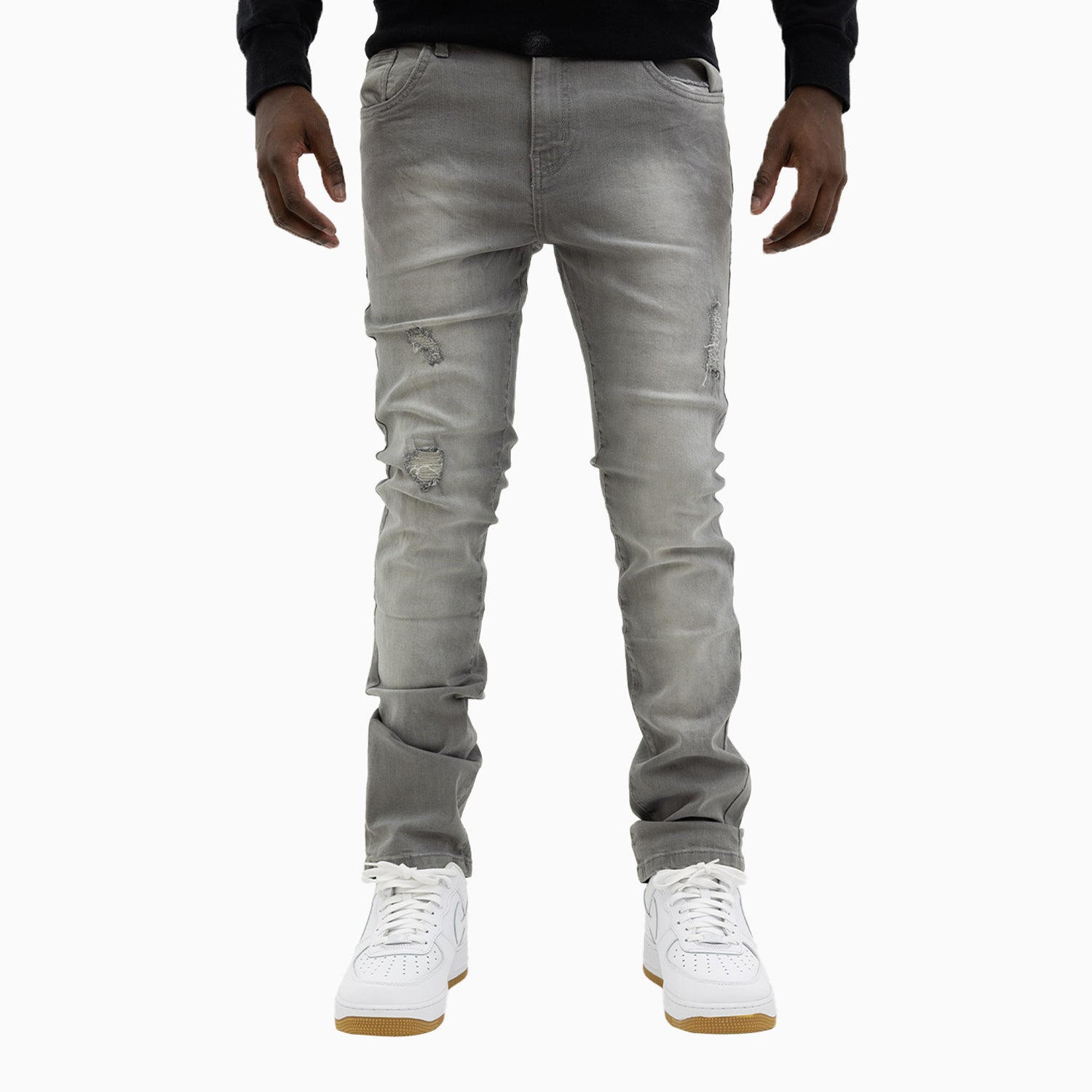 Men's Savar Light Grey Slim Denim Jeans Pant