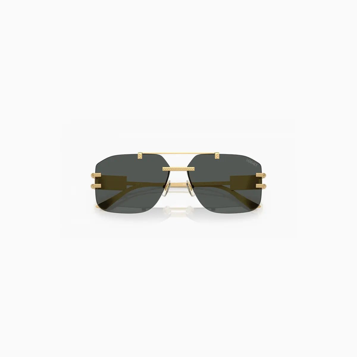 Men's Varsace Gold Dark Grey Sunglasses Versace - Tops and Bottoms USA