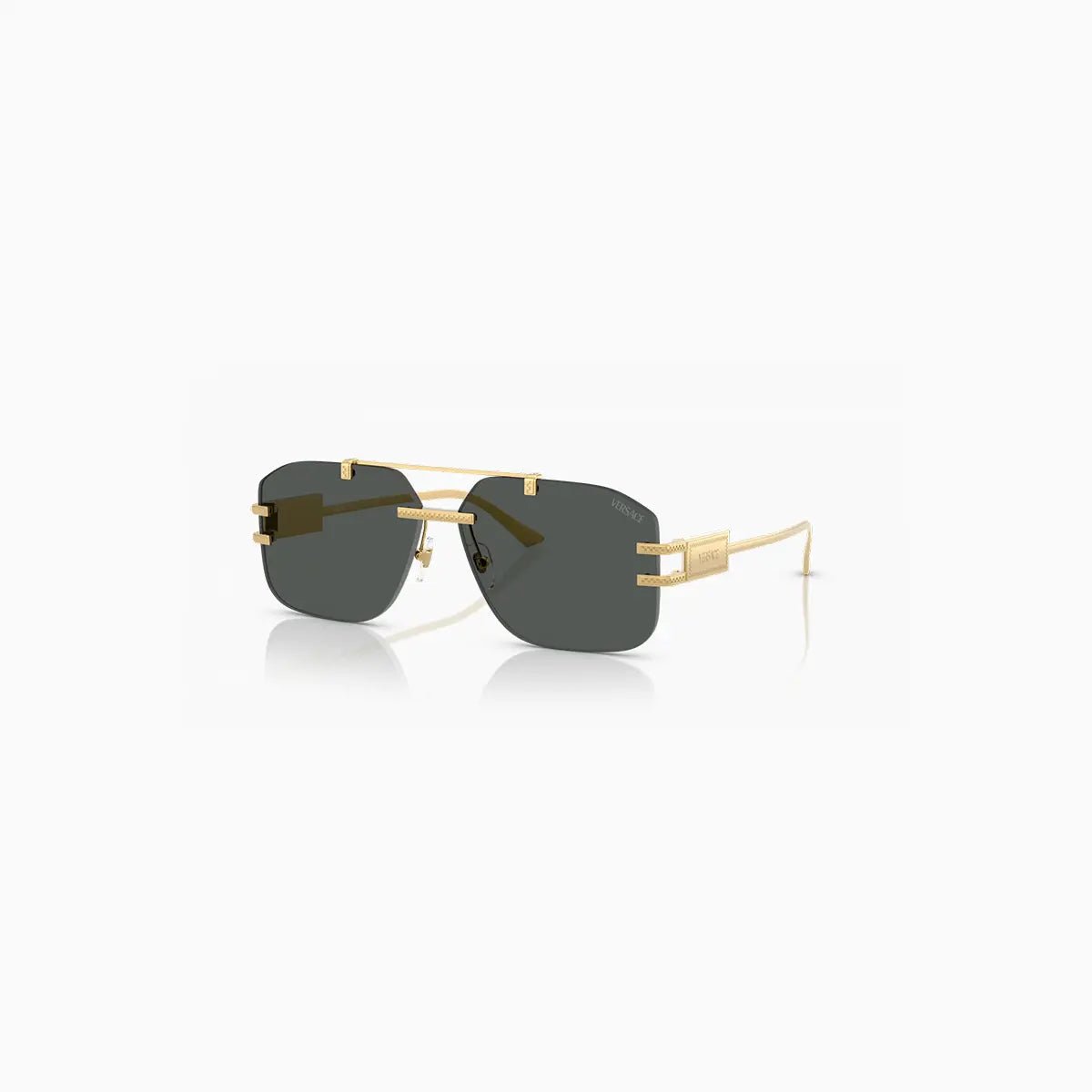 Men's Varsace Gold Dark Grey Sunglasses Versace - Tops and Bottoms USA